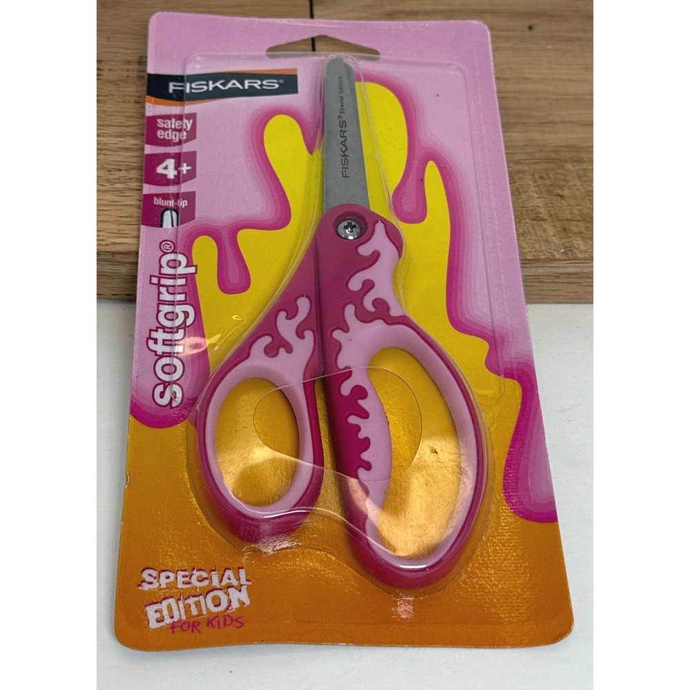 Fiskars Scissors Kids S/M Pink Special Edition SoftGrip Blunt Tip Safety Edge